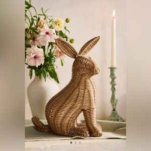 Anthropologie Wicker Bunny, Sitting